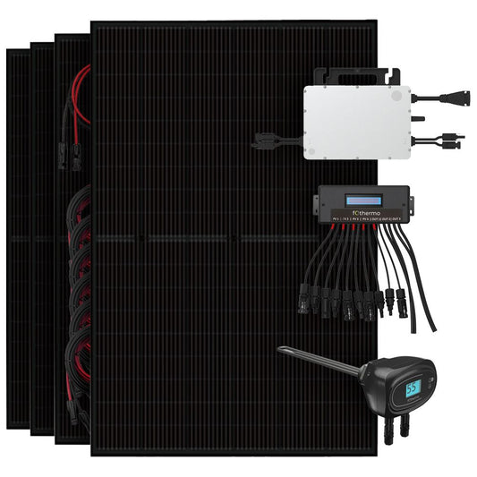 Optimale Multifunktions-Solaranlage mit 800W Netzeinspeisung & Solarheizstab