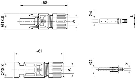 MC4 Stecker Paar - Buchse + Stecker 4-6mm² Typ 4 PV-KBT4/6I