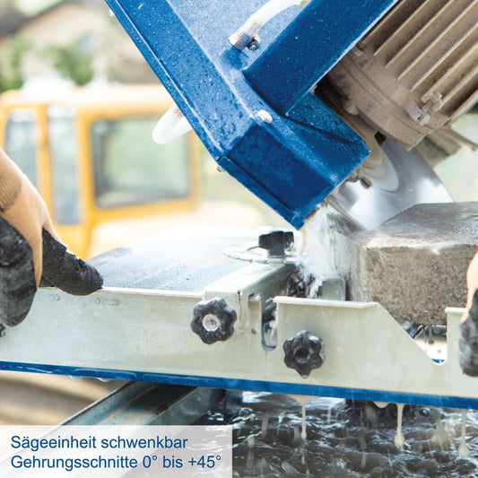 Steintrennmaschine HSM3500 Scheppach - Wasserpumpe & Anschlag