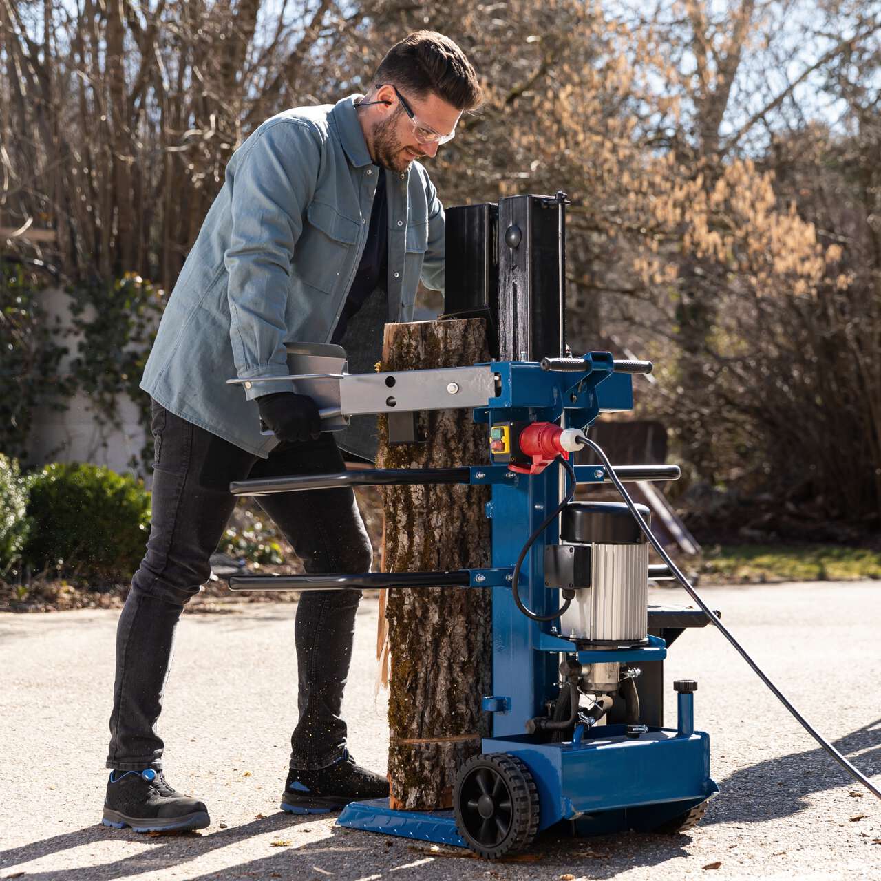 Holzspalter stehend Compact scheppach Meterholzspalter