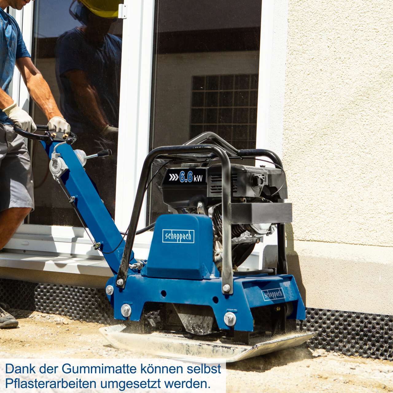 Rüttelplatte HP3000S 9PS 161kg 30500N inkl. Fahrvorrichtung & Gummiplatte