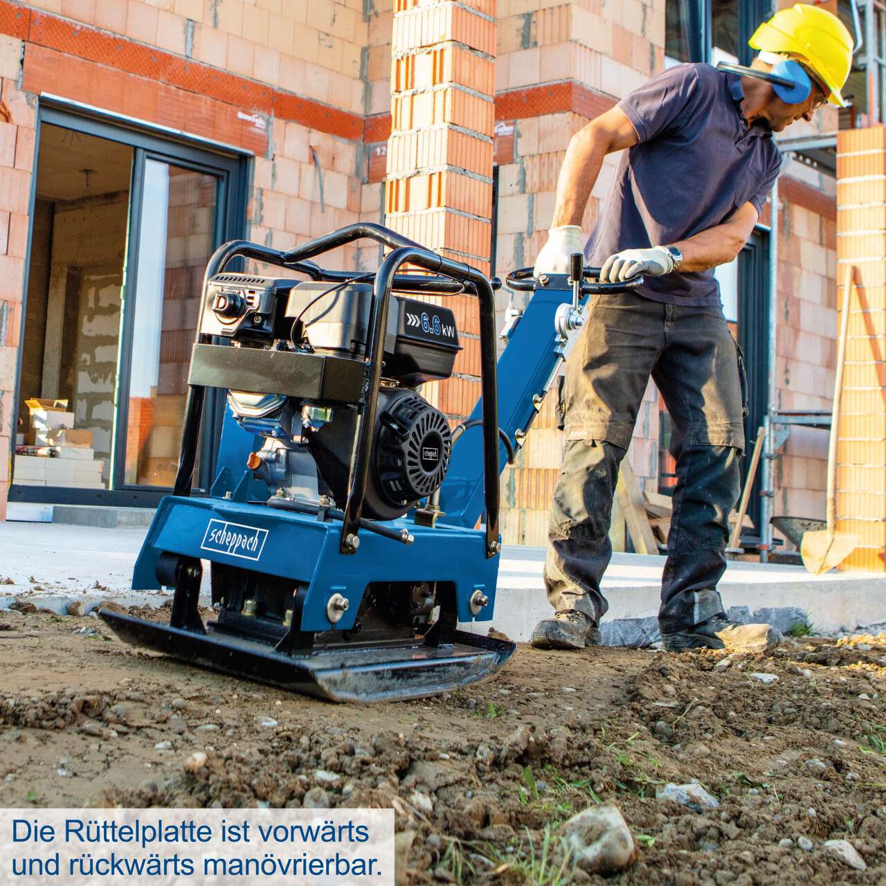 Rüttelplatte HP3000S 9PS 161kg 30500N inkl. Fahrvorrichtung & Gummiplatte