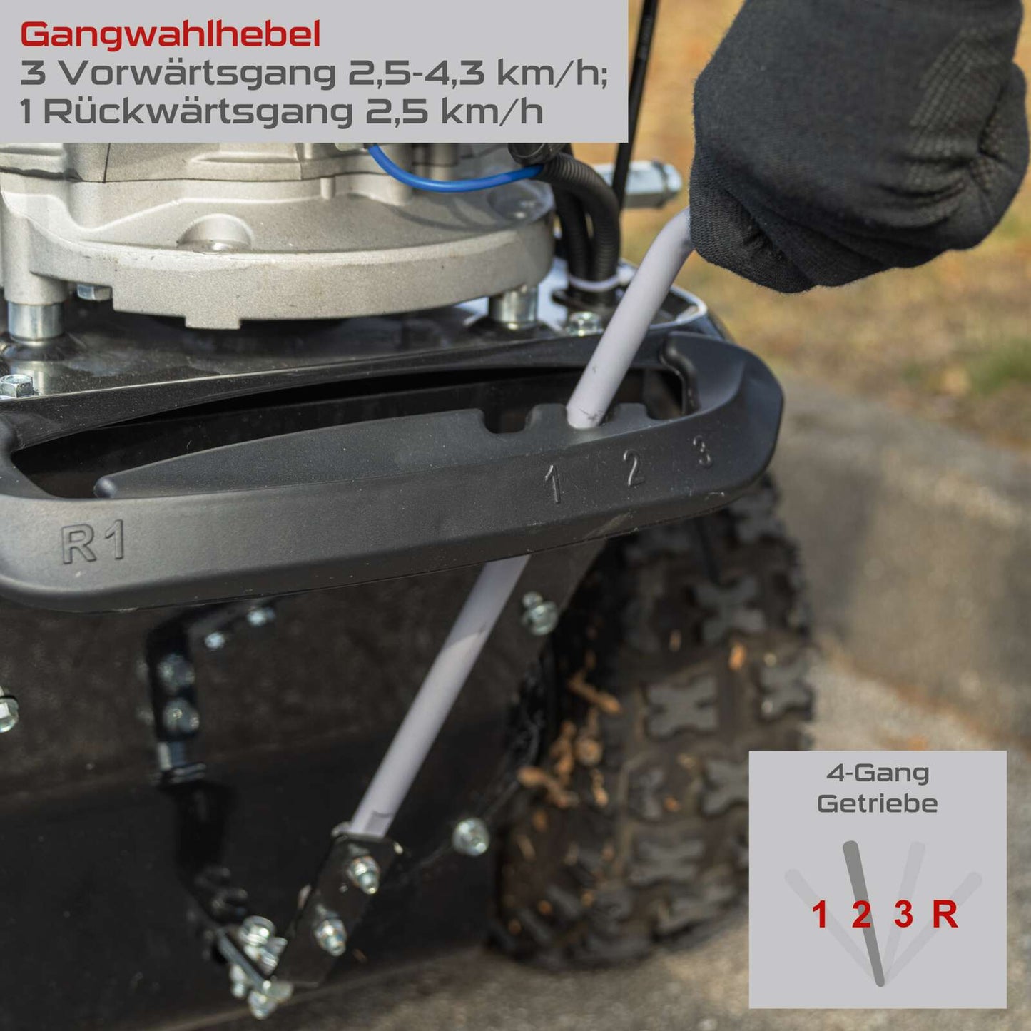 Kehrmaschine PX-KM-100 Practixx - 3in1 inkl. Auffangbehälter & Schneeschild