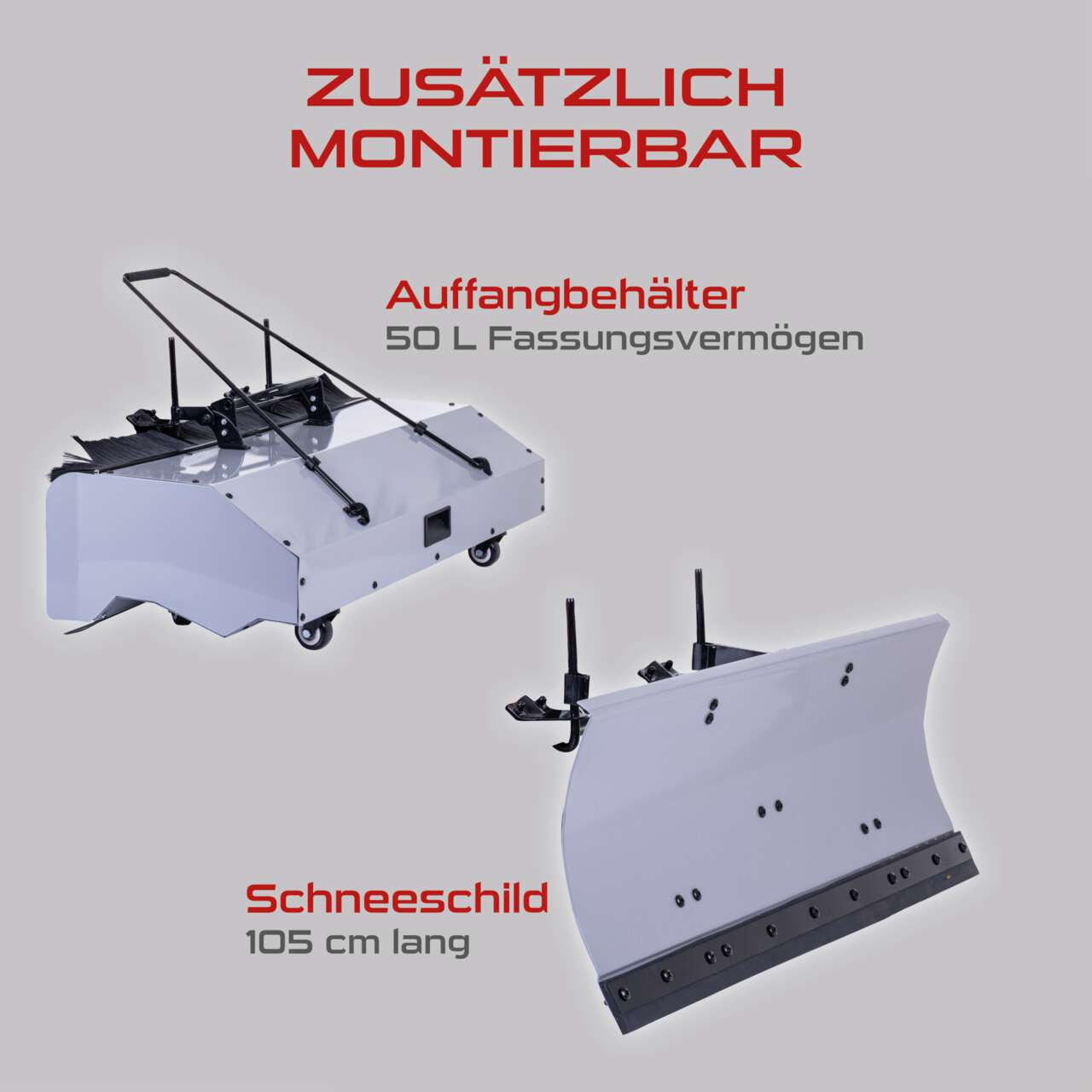 Kehrmaschine PX-KM-100 Practixx - 3in1 inkl. Auffangbehälter & Schneeschild