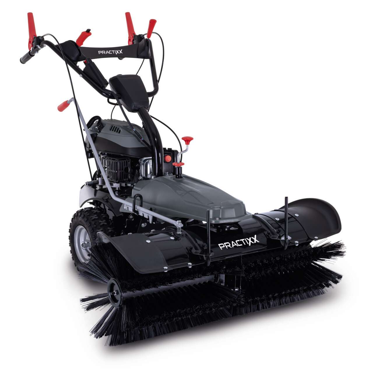 Kehrmaschine PX-KM-100 Practixx - 3in1 inkl. Auffangbehälter & Schneeschild