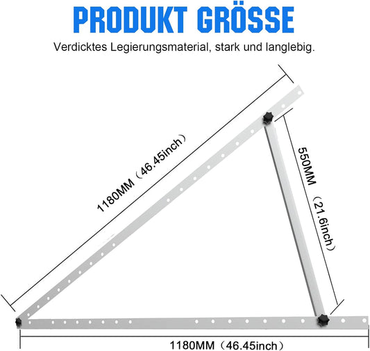 Set für 2 Solarmodul Universal Flachdach Aufständerung