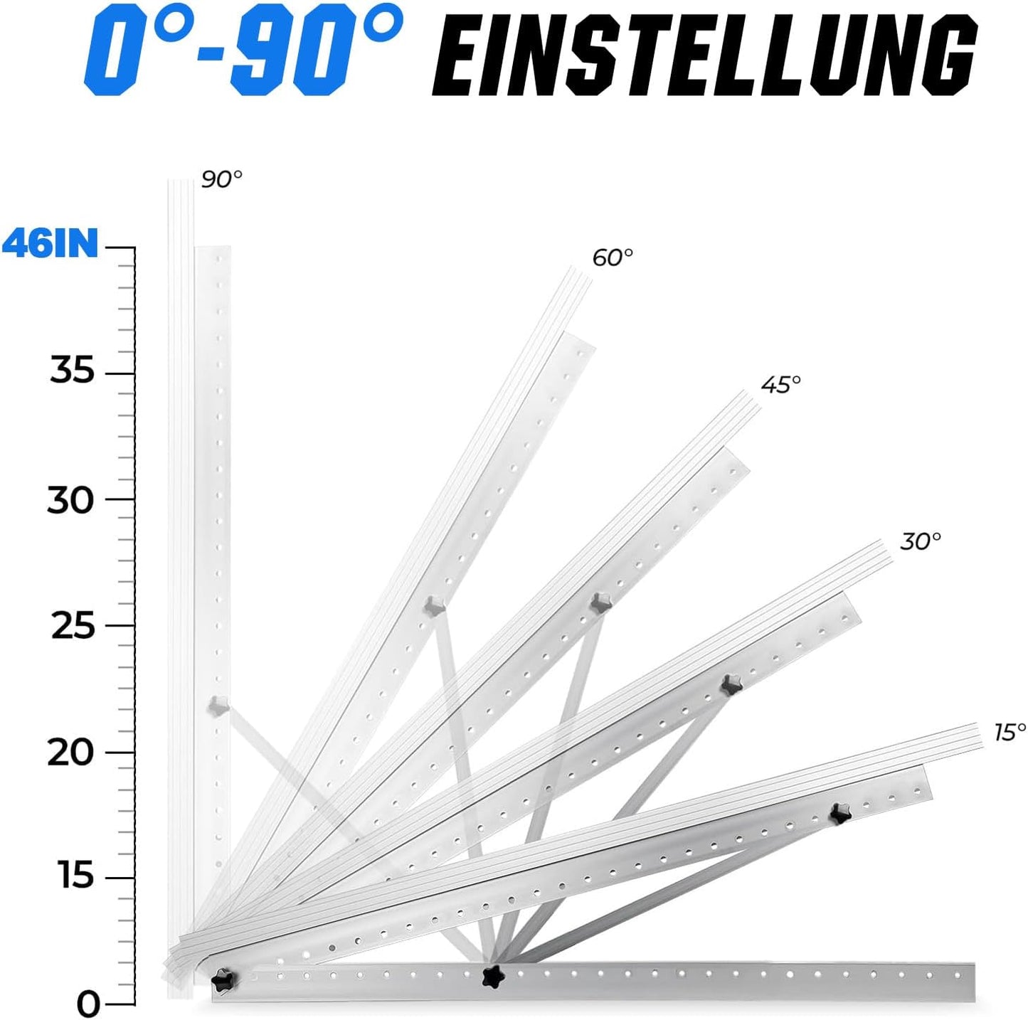 Set für 2 Solarmodul Universal Flachdach Aufständerung