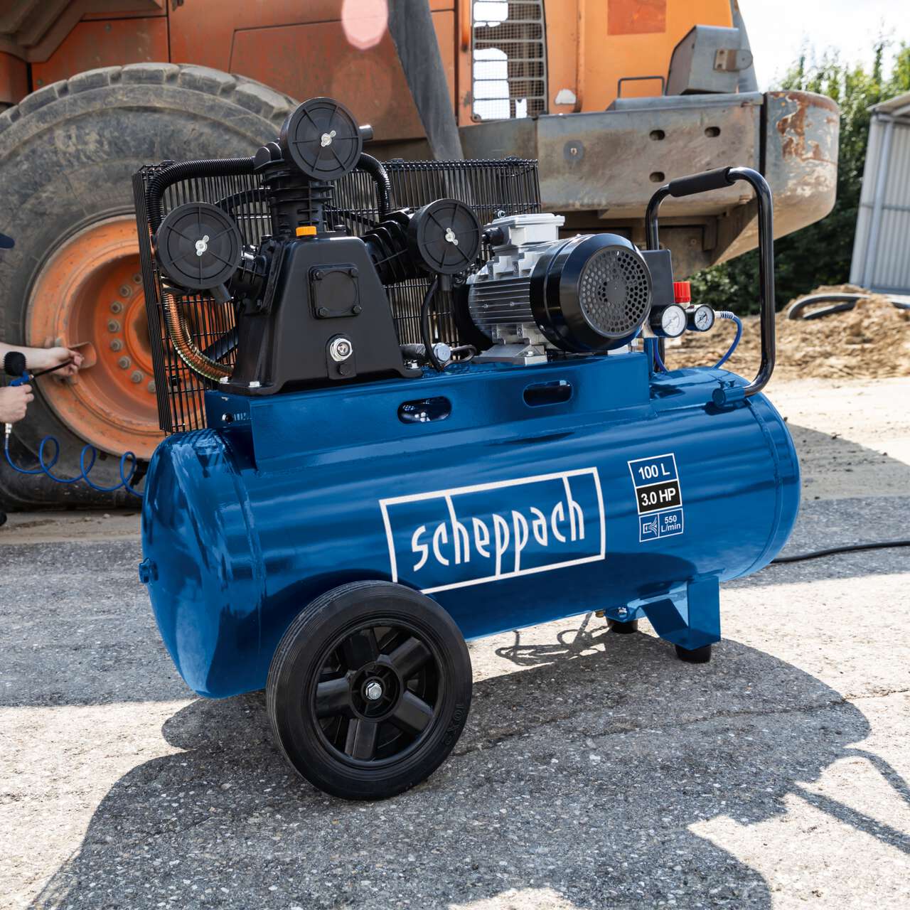 Kompressor HC550TC 10bar 100L Scheppach