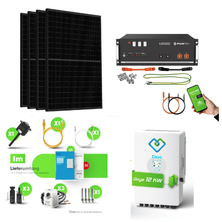 Notstromfäige Backup Kit mit Deye Hybrid-Wechselrichter & Pylontech Speicher