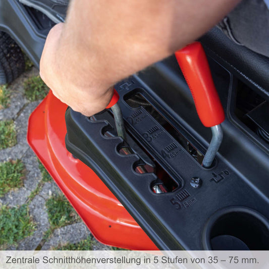 Benzin-Aufsitzrasenmäher MR235-61 Scheppach 6 PS 150L Korb inkl. Öl & Abdeckhaube