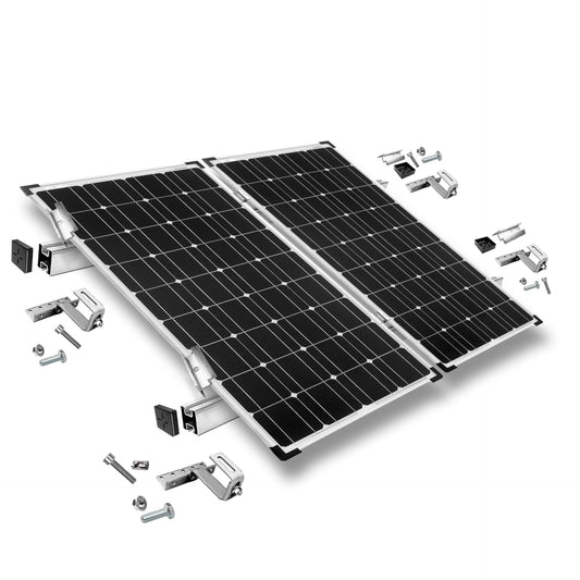 Solar Modul Befestigung kit mit  3-fach verstellbar Dachhaken (für Dachziegel) für Schrägdachmontage