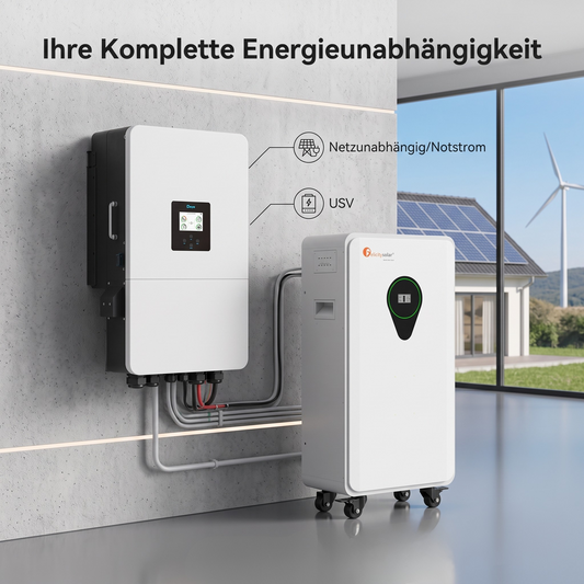 16kWh Solar-Speicher & Hybrid-Wechselrichter Komplettset | Universelle Nachrüstung & Neuanlage