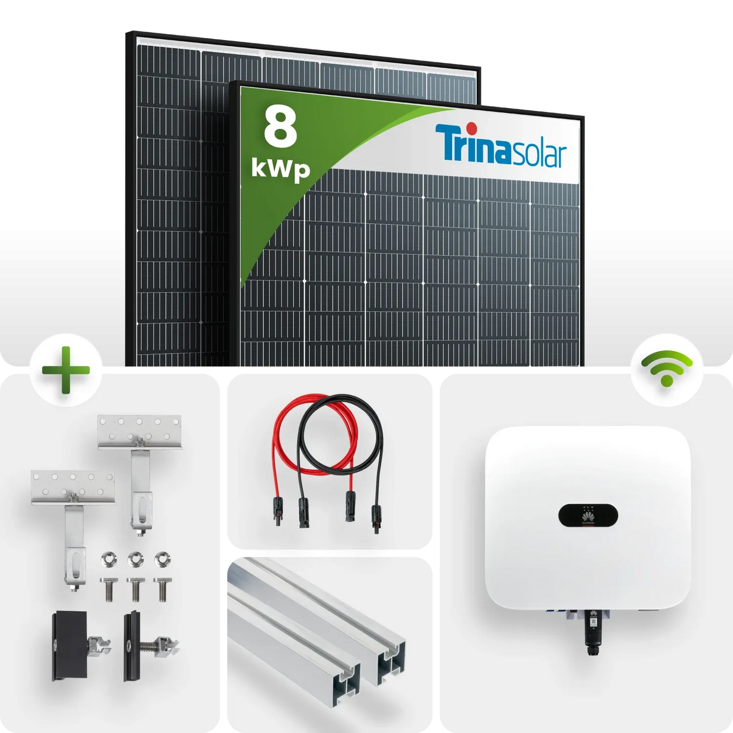 8 kWp PV-Anlage 19x Trina 440Wp Black Frame Speicher