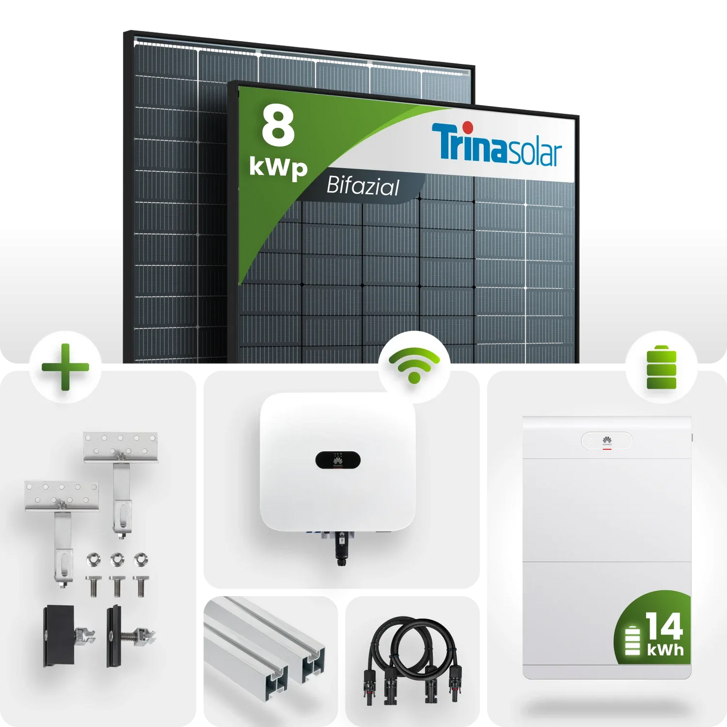8 kWp PV-Anlage 19x Trina 430Wp Black Frame