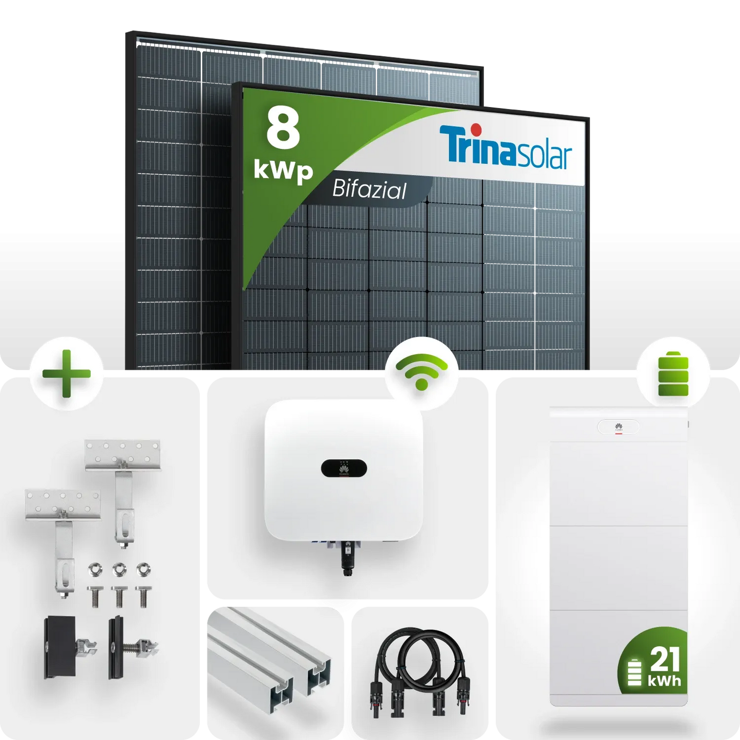 8 kWp PV-Anlage 19x Trina 430Wp Black Frame