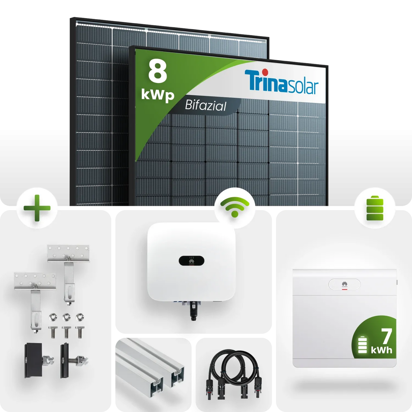 8 kWp PV-Anlage 19x Trina 430Wp Black Frame