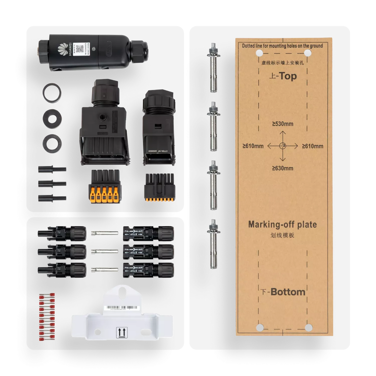 15kW PV Komplettpaket Huawei Schrägdachmontage Trina 435 Vertex S+ Black Frame Module