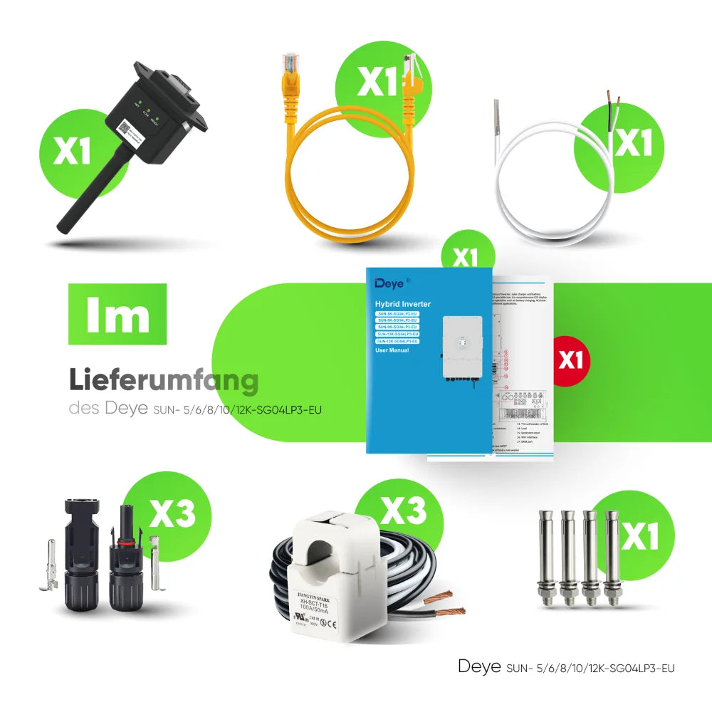 Notstromfäige Backup Kit mit Deye Hybrid-Wechselrichter & 15kWh Felicity Speicher