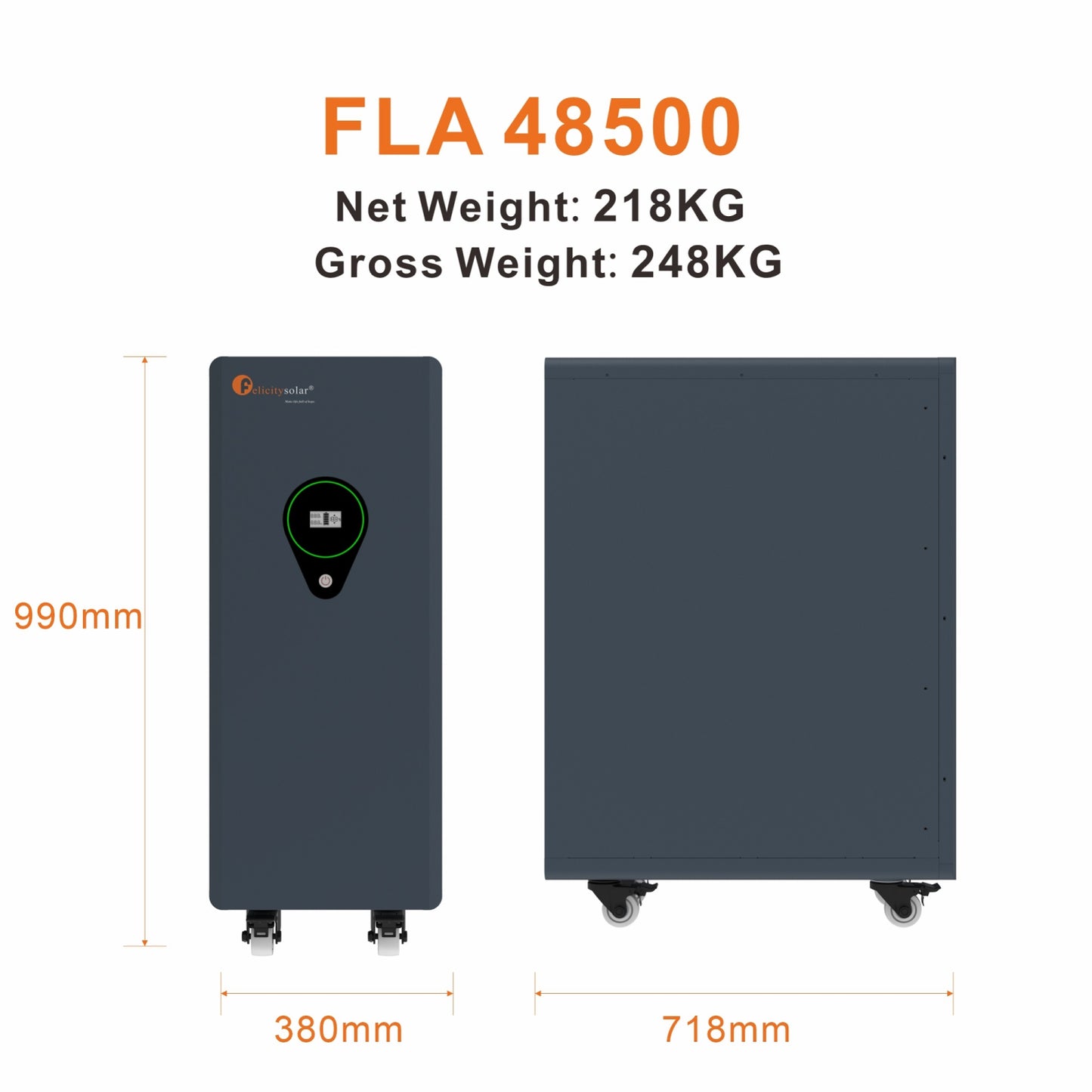 Felicity 25kWh Speicher FLA48500 LiFePO4 Lithium 48V 500Ah