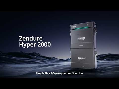 Balkonkraftwerk mit Speicher Zendure SolarFlow Hyper 2000 Hybrid- AC-gekoppelt
