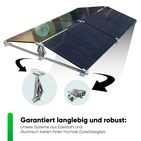 PV Unterkonstruktion 15° Flachdach
