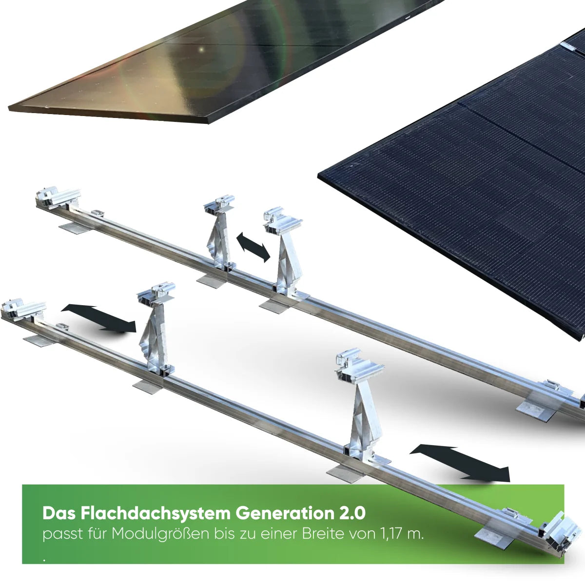 PV Unterkonstruktion 15° Flachdach