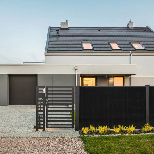 Solarzaun vertikal 1,25 x 1,91 m Zaunfeld mit PV Modul
