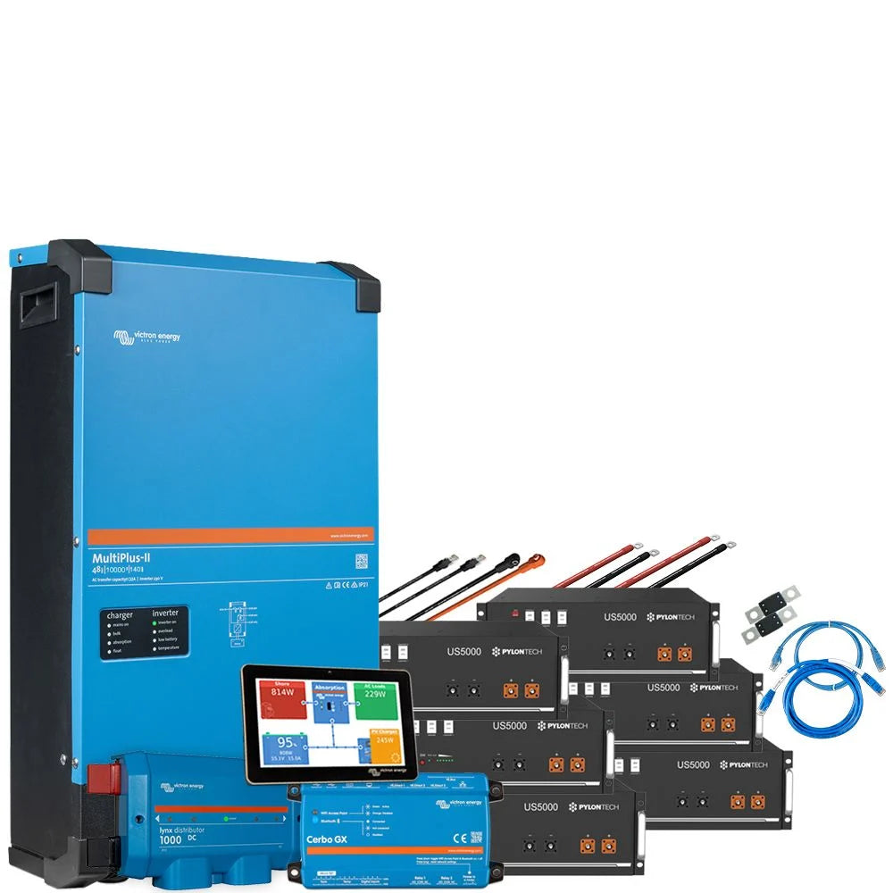 1-Phasiges Backup-Kit mit Victron MultiPlus-II 48/5000/70-50 230V und Speicher