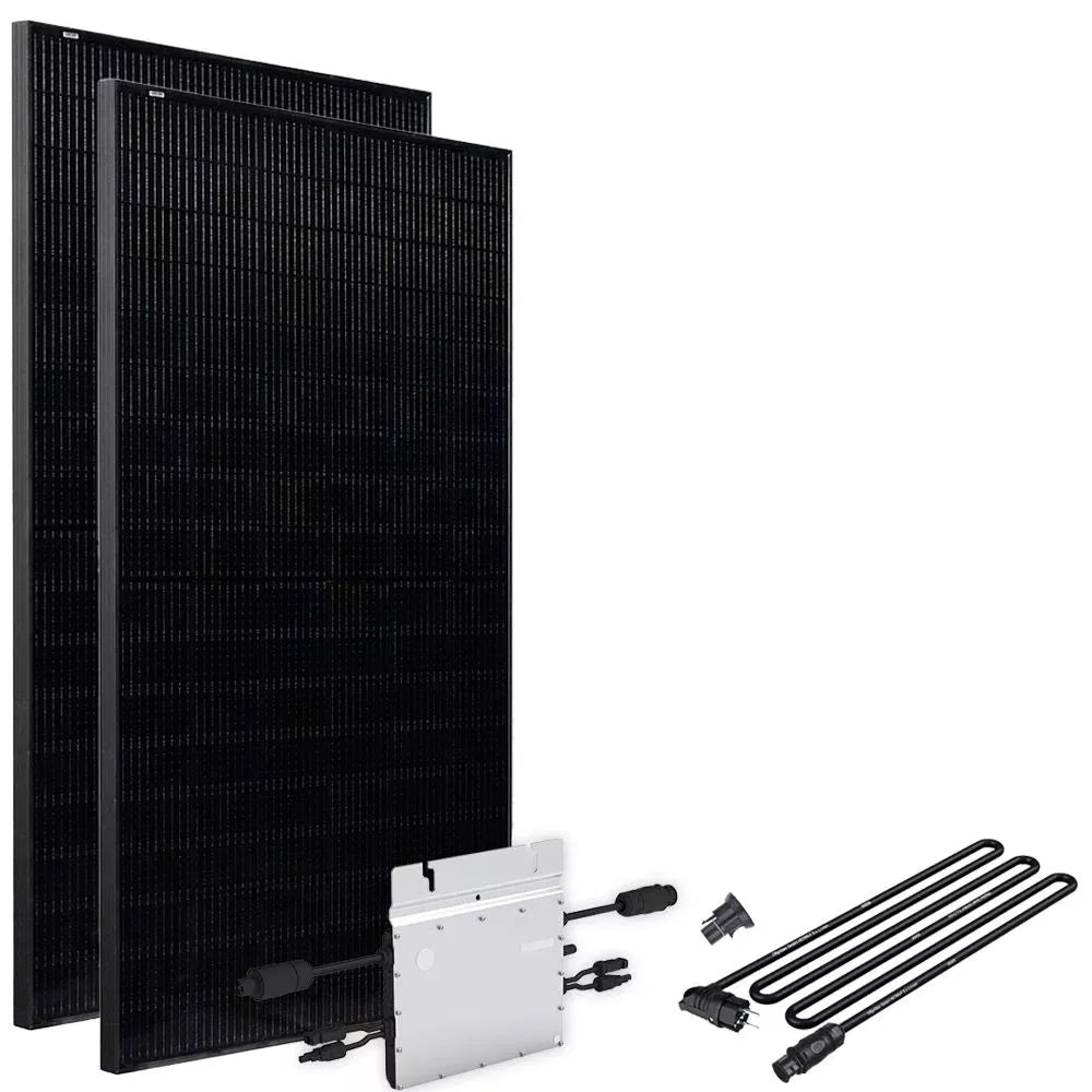 Klein-Balkonkraftwerk HM-600 820W Full Black Schuko-Anschluss