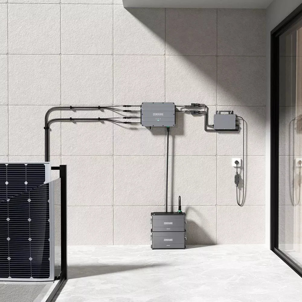 Klein-Balkonkraftwerk mit SolarFlow Speicher