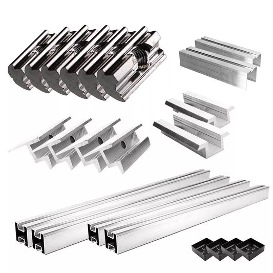 Solar Modul Befestigung kit mit 3-fach verstellbar Dachhaken (für Dachziegel) für Schrägdachmontage