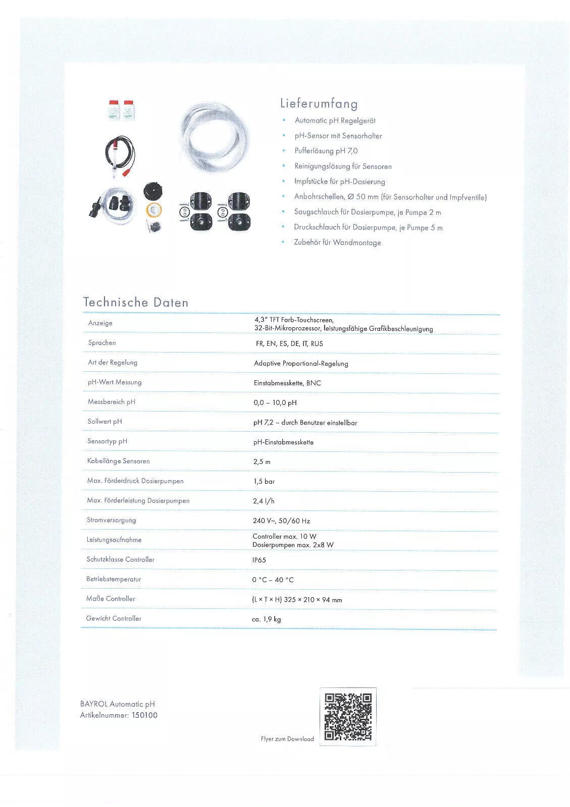 Automatic pH-Dosieranlage von Bayrol