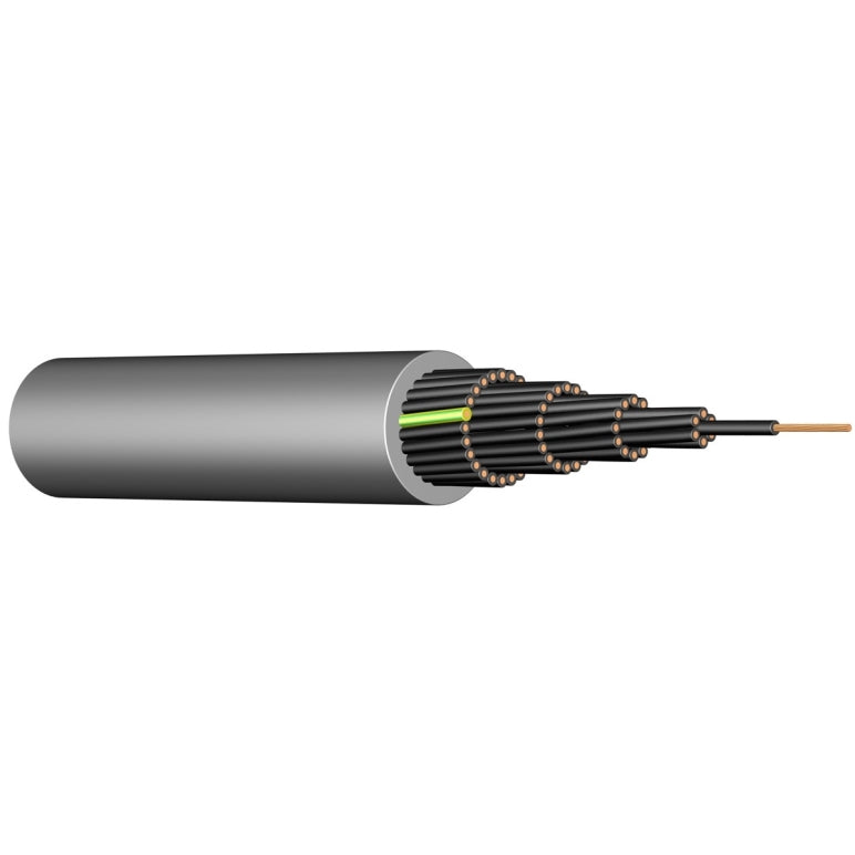 🔌 PVC-Steuerleitung YSLY-JZ 5X10 mm² (LSYY) – Grau