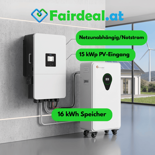 16kWh Solar-Speicher & Hybrid-Wechselrichter Komplettset | Universelle Nachrüstung & Neuanlage