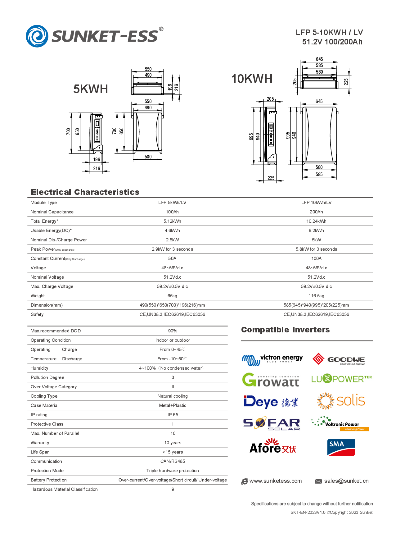 Sunket 10kWh Speicher