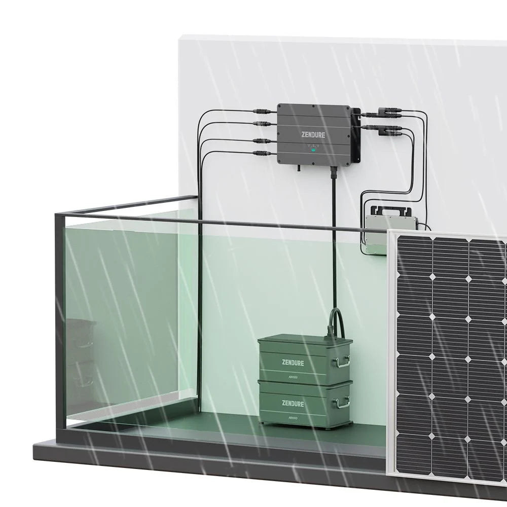 Klein-Balkonkraftwerk mit SolarFlow Speicher