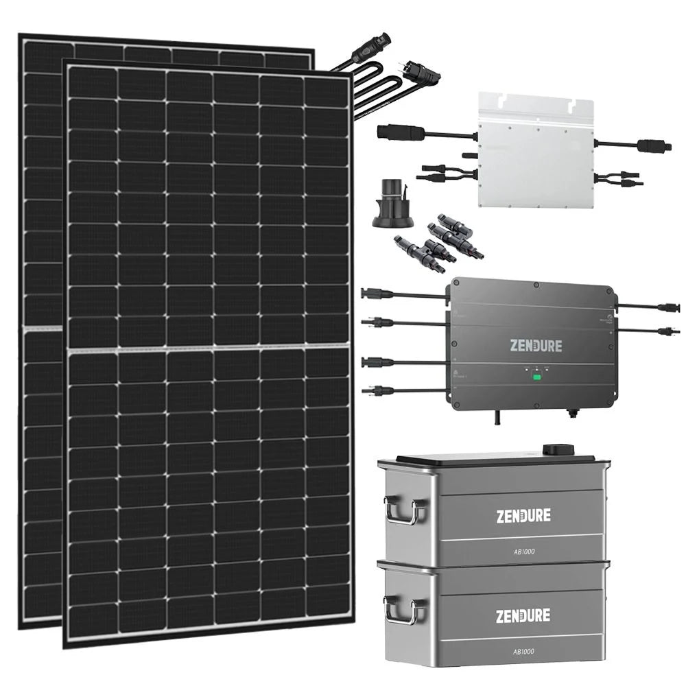 Klein-Balkonkraftwerk mit SolarFlow Speicher