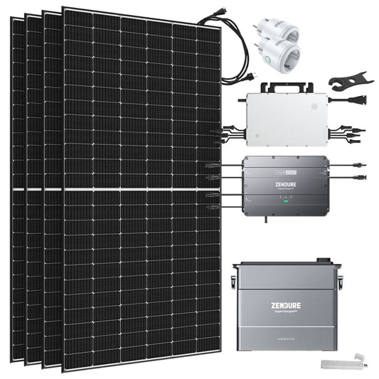 1.7kWp Klein-Balkonkraftwerk mit SolarFlow Speicher & 1600W Mikrowechselrichter