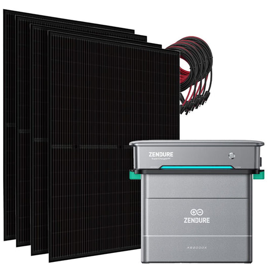 Balkonkraftwerk mit Speicher Zendure SolarFlow Hyper 2000 Hybrid- AC-gekoppelt