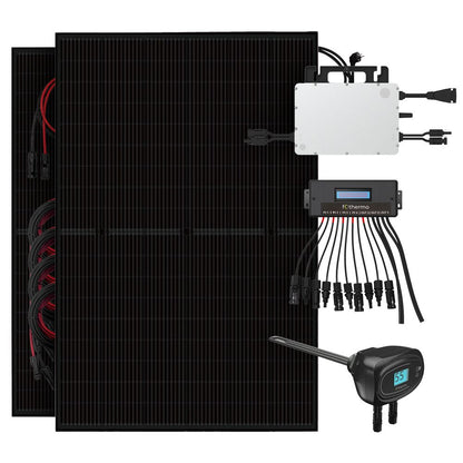 Optimale Multifunktions-Solaranlage mit 800W Netzeinspeisung & Solarheizstab
