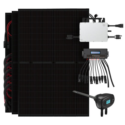 Optimale Multifunktions-Solaranlage mit 800W Netzeinspeisung & Solarheizstab