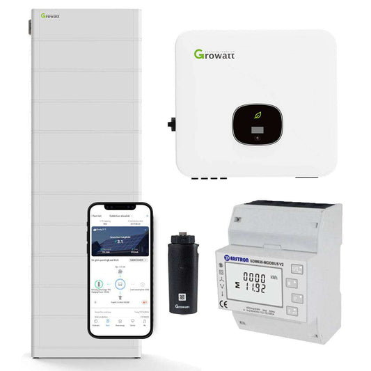 Growatt MOD Hybrid-Wechselrichter + Hochvolt Solarspeicher-Komplett-Set V