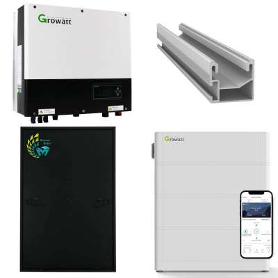 Growatt SPH 4kWp PV-Komplettanlage mit Solarmodulen und Speicher