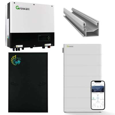 Growatt SPH 4kWp PV-Komplettanlage mit Solarmodulen und Speicher