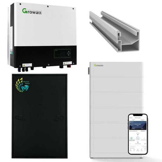 Growatt SPH 8kW Hybrid Wechselrichter mit Speicher Komplett-Set