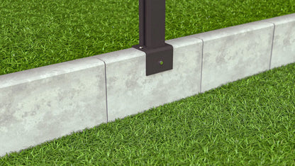 Solarzaun vertikal  1,25 x 1,91 m Zaunfeld mit PV Modul