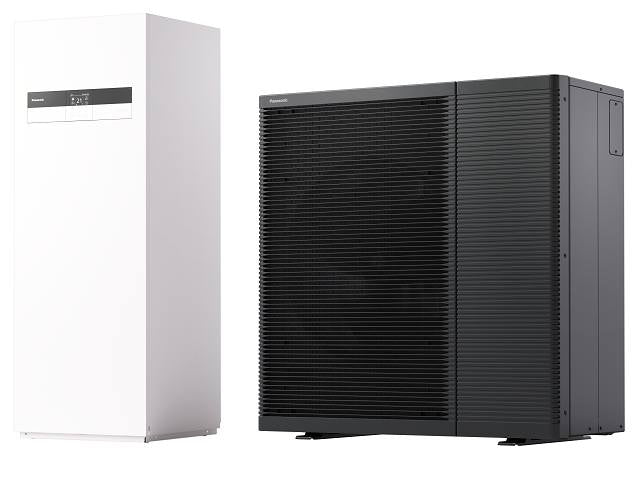 Panasonic Aquarea LT 230V, R290 Luftwärmepumpe Monoblock mit Speicher 185L, E-Heizelement 3kW, Fremdstromanode, Generation L