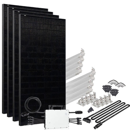 1640W PV-Solaranlage Full Black Schuko-Anschluss