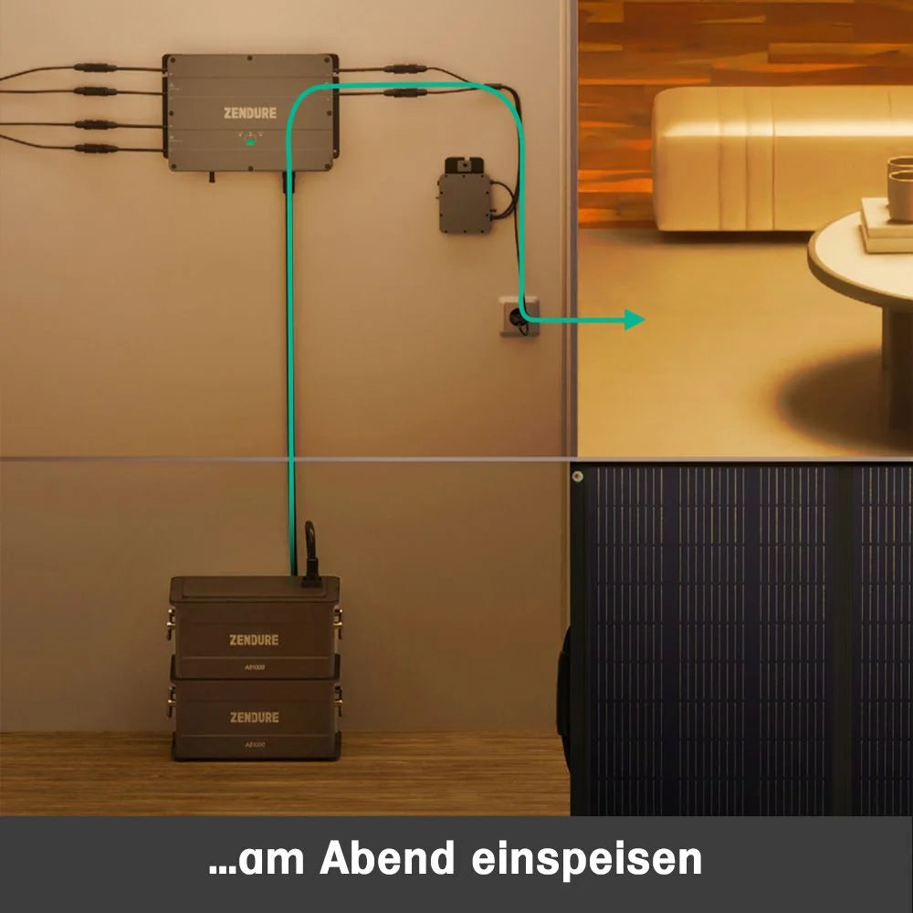 Klein-Balkonkraftwerk mit SolarFlow Speicher