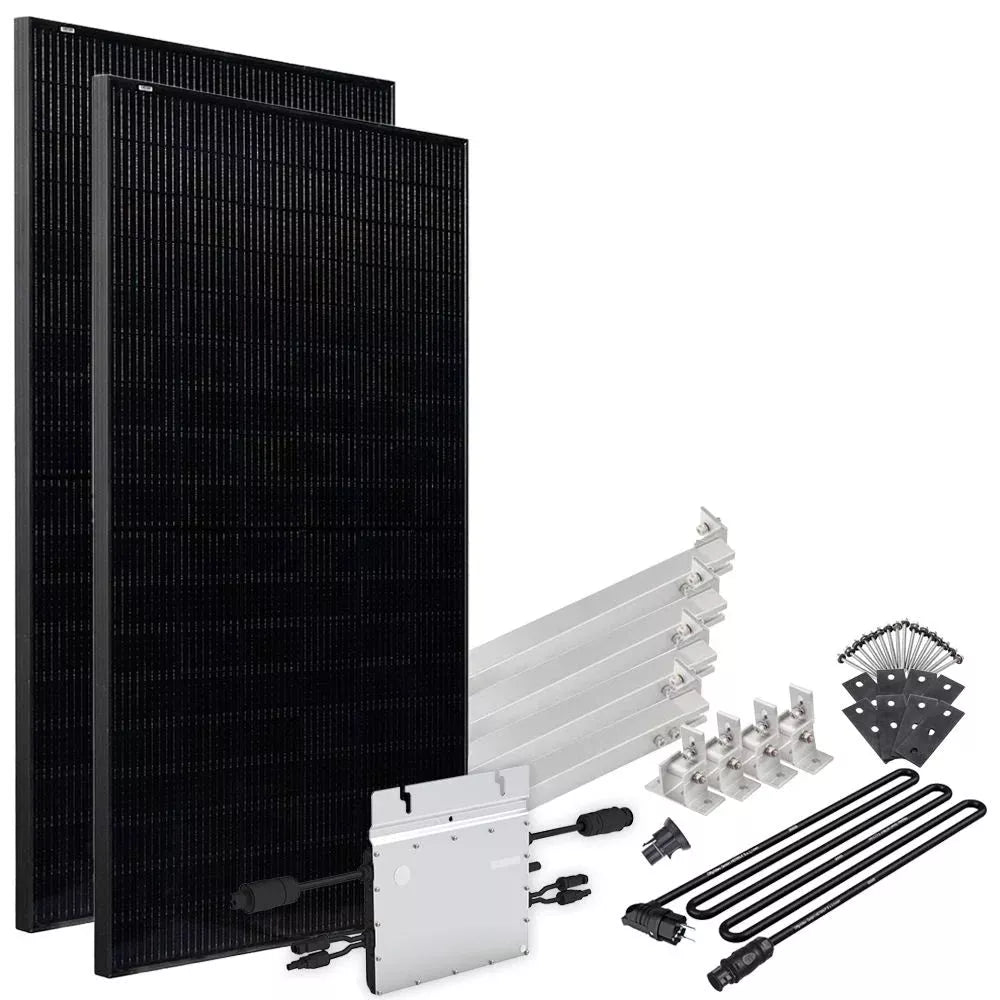 Klein-Balkonkraftwerk HM-600 820W Full Black Schuko-Anschluss